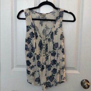 Lucky Brand Blue Floral Tank Top